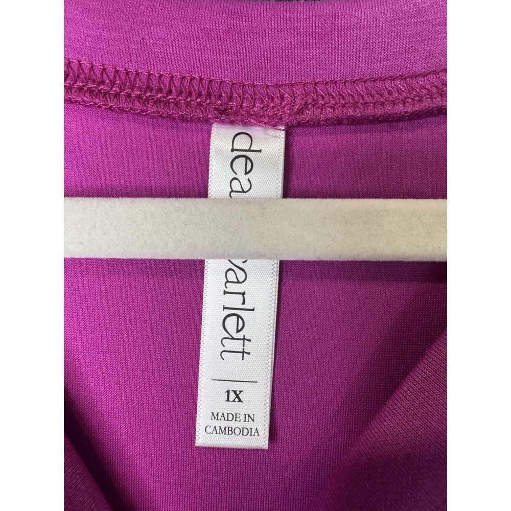 Dear Scarlett 2 Pc Lounge Set 1X Pink Sweatshirt Jogger Pants Soft Athleisure - Picture 6 of 10